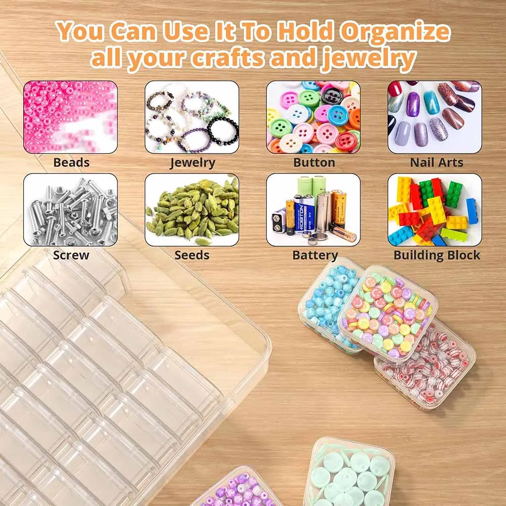 4/12/15/30/45Grids DIY Diamond Painting Storage Box Craft Nail Art Jewelry Accessory Organizer Rhinestones Container Organizer thumbnail 6