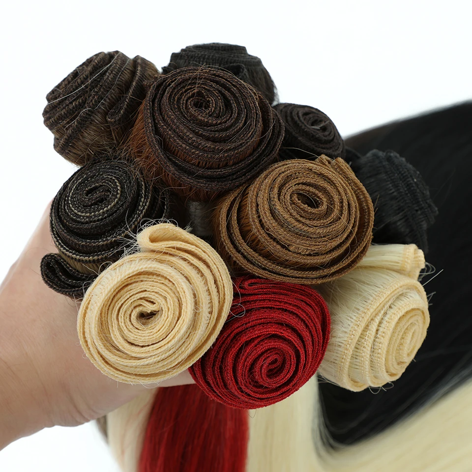 Bone Straight Hair Extensions Ombre Blonde Fake Hair Bundles Super Long Hair Synthetic 22-40 Inch Straight Hair Full to End thumbnail 4