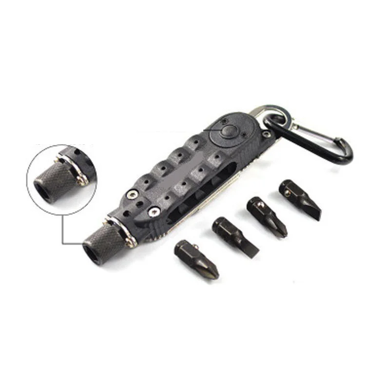Mini Portable Multifunctional Screwdriver Stainless Steel Pocket Keychain Tools Outdoor Camping travel EDC Survival Equipment thumbnail 4