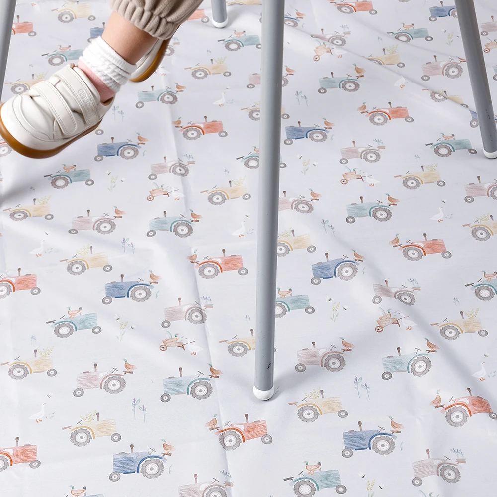 Elinfant 1 Pc Baby High Chair Splat Mat Portable Baby Dining Chair Mat Waterproof Spill Mat Anti-Slip Floor Protector Splash Mat thumbnail 4