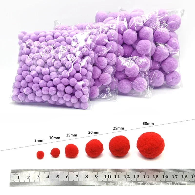 Mini Fluffy Soft Pom Poms Pompoms Ball,Handmade Craft Toys,Wedding Christmas Decor,DIY Sewing Supplies,8mm,10mm,15mm,20mm,30mm thumbnail 2