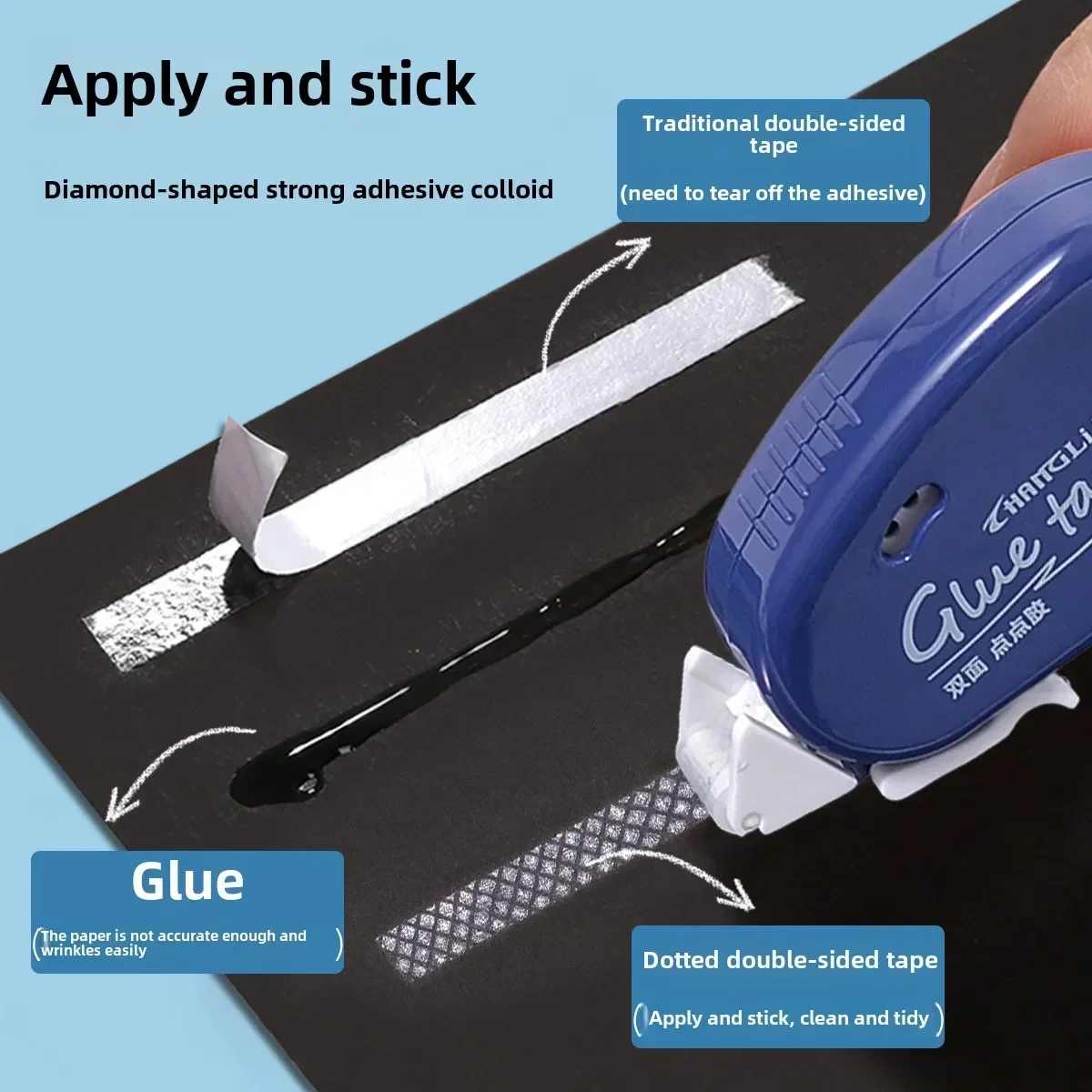 Double Sided Adhesive Dots Glue Tape - Perfect For Scrapbooking Collage Photo Journaling DIY Crafts School Stationery Supplies thumbnail 4