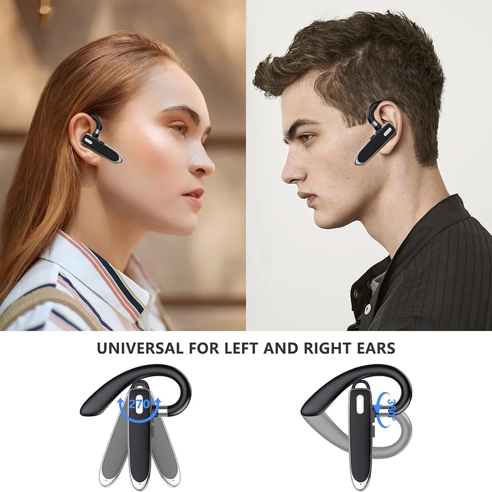 Wireless Bluetooth Headphones With Microphon Earphone ENC Noise Cancelling Handsfree Talking Headset Busines Auriculares Driving thumbnail 4