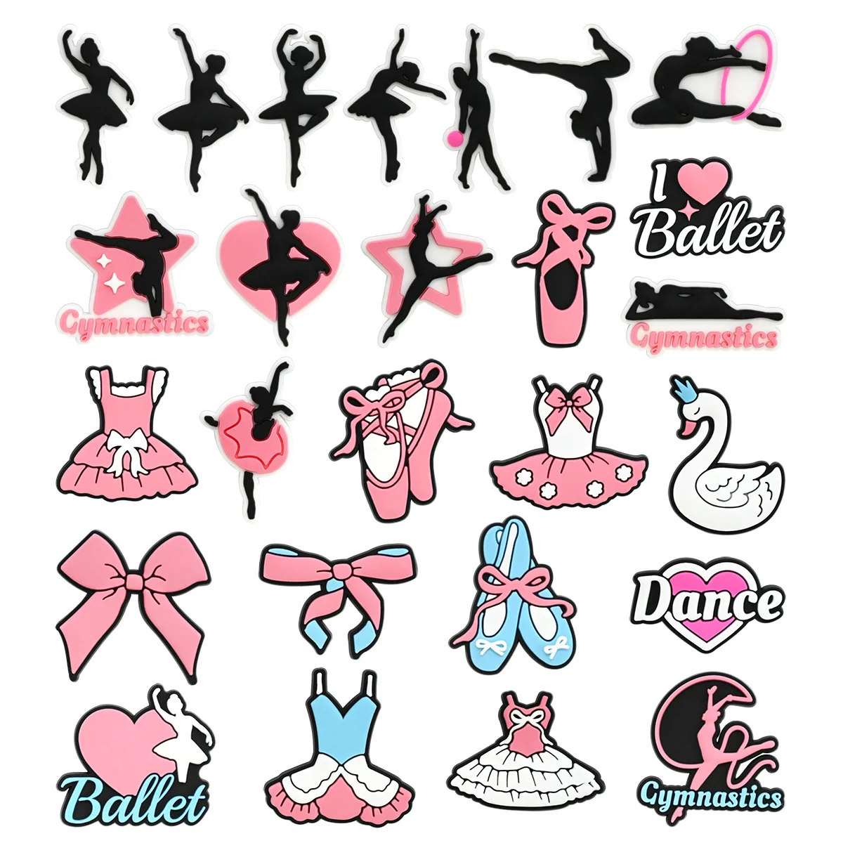 Cute Ballet Shoe Charms Decoration for Crocs Pin Accessories Charms Bracelet Wristband DIY Shoe Women Party Gifts