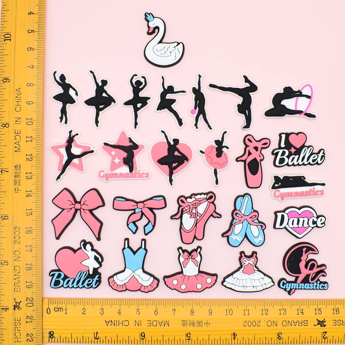 Cute Ballet Shoe Charms Decoration for Crocs Pin Accessories Charms Bracelet Wristband DIY Shoe Women Party Gifts thumbnail 2