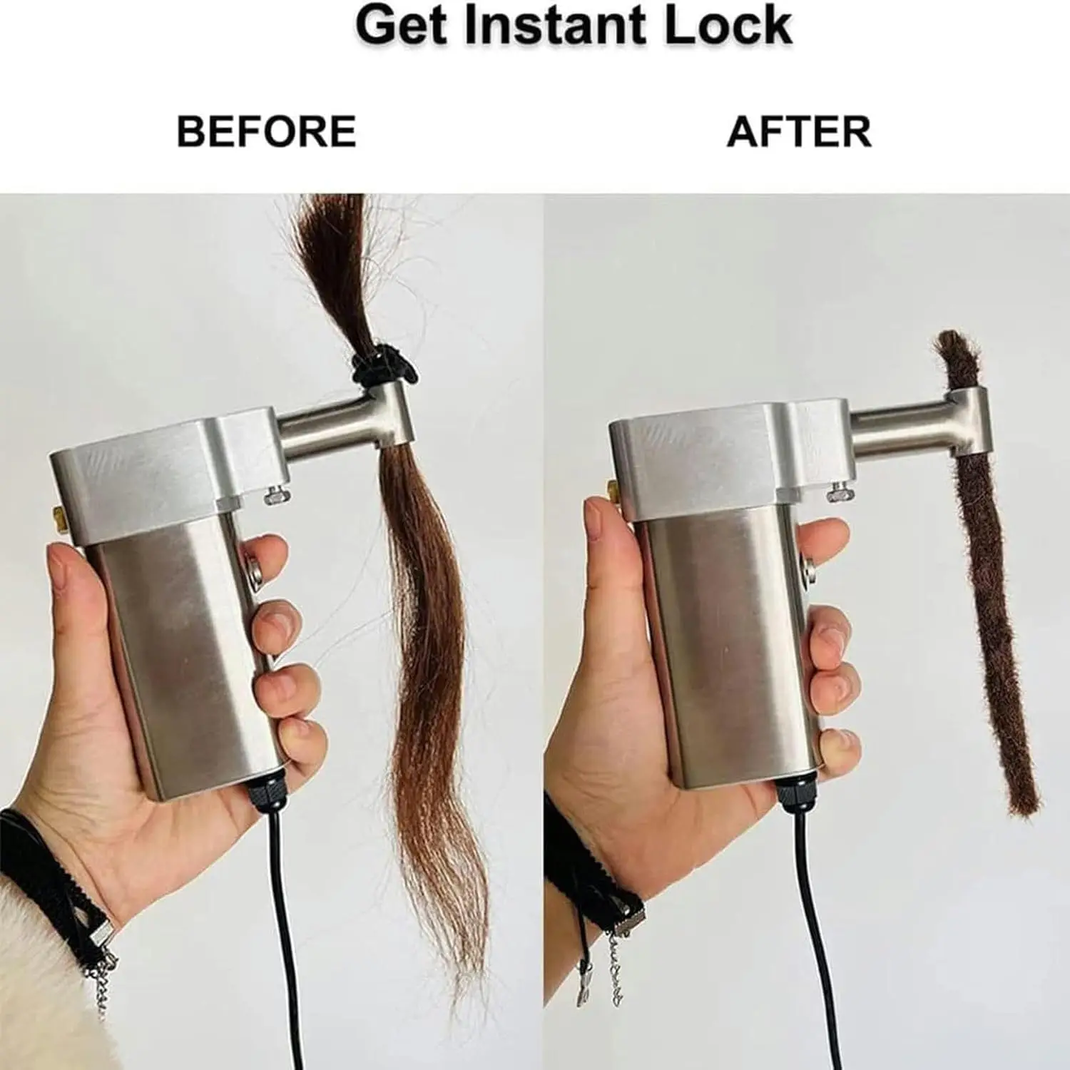 Dreadlock Crochet Braids Hair Making Machine with 20 Automatic Needles - Electric Portable DIY Dreadlocks Maker for Extensions thumbnail 2