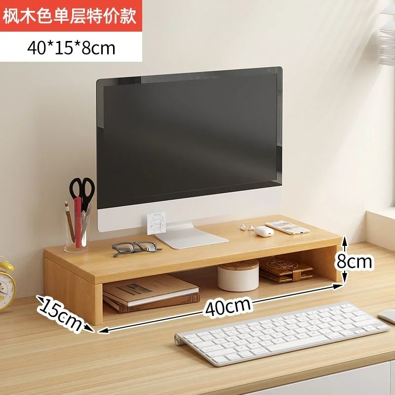 Desktop Computer Taller Stand Office Desktop Shelf Monitor Screen Storage Base Notes thumbnail 5