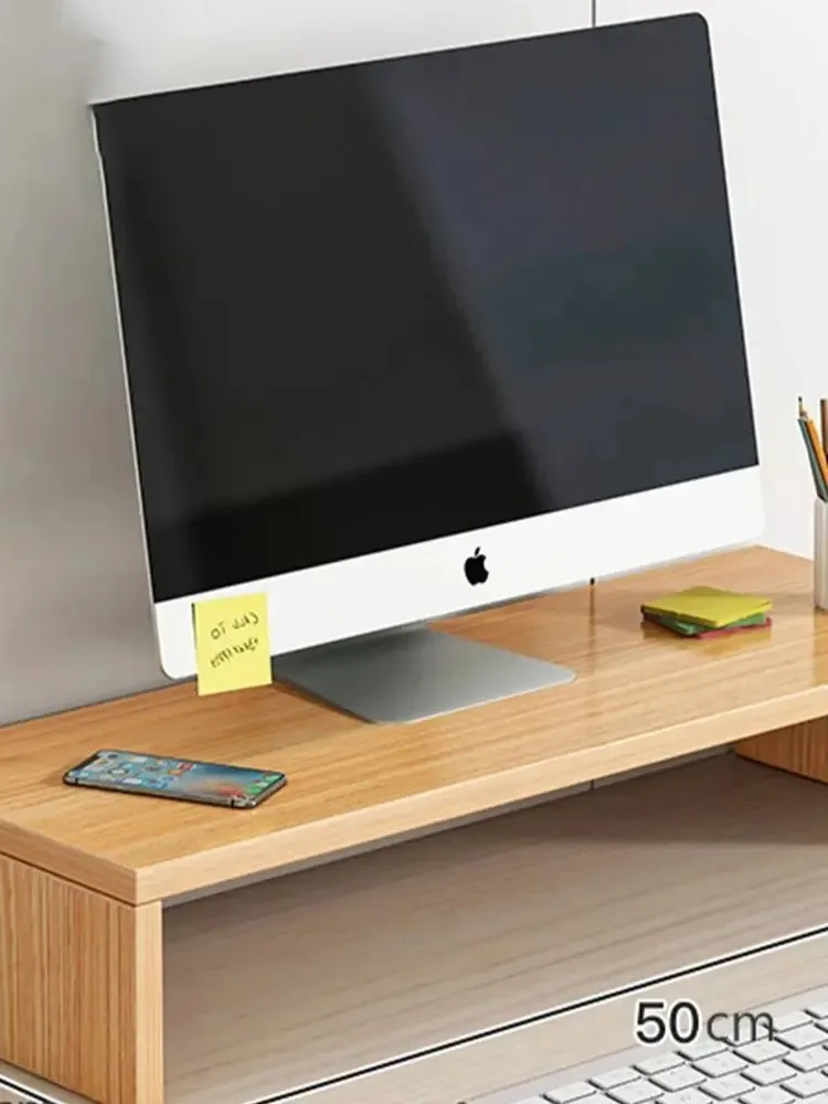 Desktop Computer Taller Stand Office Desktop Shelf Monitor Screen Storage Base Notes thumbnail 2