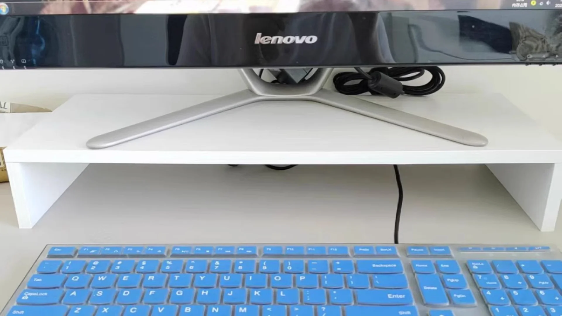 Desktop Computer Taller Stand Office Desktop Shelf Monitor Screen Storage Base Notes thumbnail 4