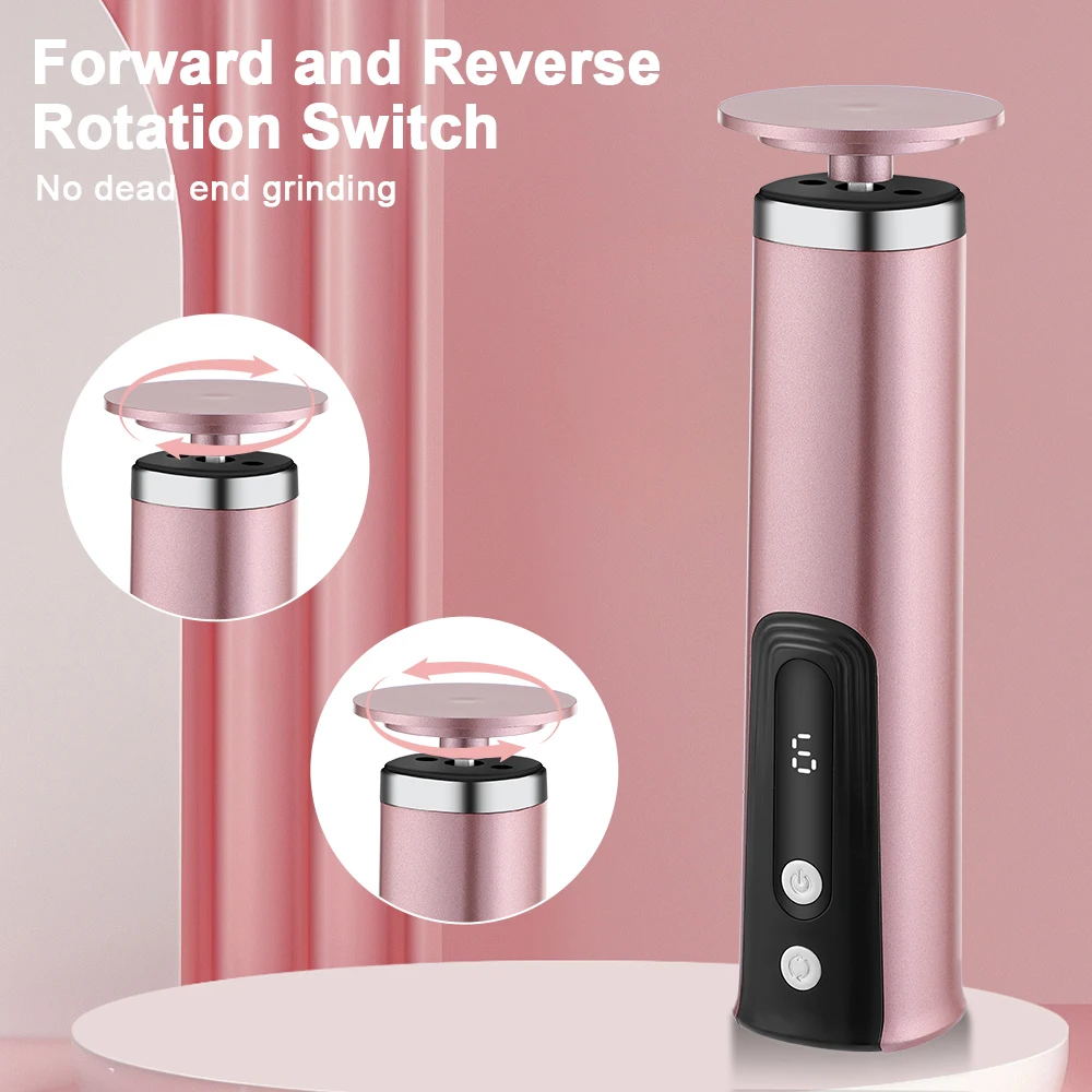 USB Rechargeable Electric Foot Care Callus Remover Nail Grinder Professional Foot Care File with replacement sandpaper tray thumbnail 5