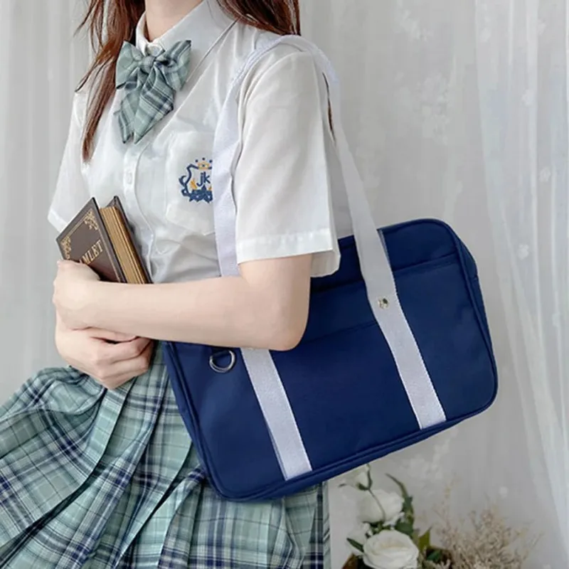 Japanese Student Bags JK Handbag Travel Bag Women Shoulder Satchel Bags Solid Color High School Students Bookbags messenger bag thumbnail 2