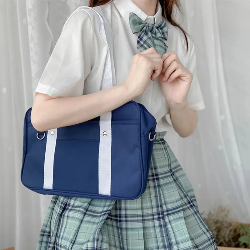 Japanese Student Bags JK Handbag Travel Bag Women Shoulder Satchel Bags Solid Color High School Students Bookbags messenger bag thumbnail 4