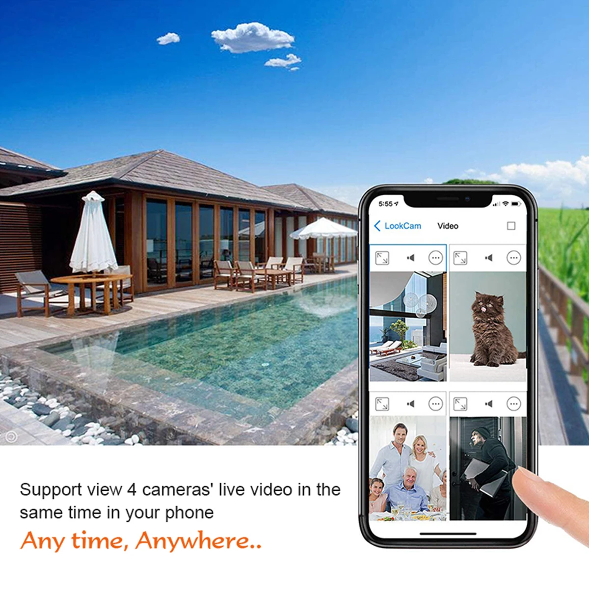 4K DIY wireless WiFi 2.0MP camera supports smart phone App to remotely watch live broadcasts 1080P image quality IPC monitor thumbnail 3