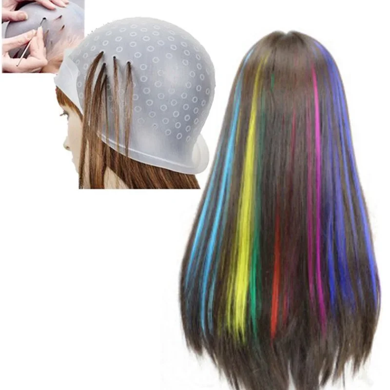 Silicone Cap for Scratches Hair Painting Hat for Scratches Silicone Meches Hair Coloring Hat for Highlighting Hood Hair Dye Cap thumbnail 5