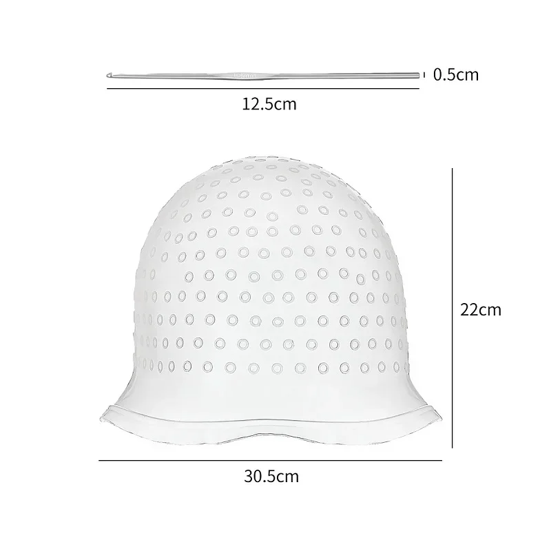 Silicone Cap for Scratches Hair Painting Hat for Scratches Silicone Meches Hair Coloring Hat for Highlighting Hood Hair Dye Cap thumbnail 3
