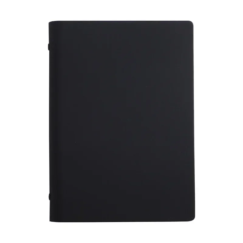 Minimalist Inner Loose Account Notepad Paper PU Leather Card Leaf Page Business Black Writing Hand Office Notebook thumbnail 3