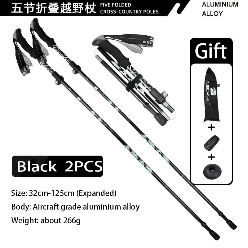 Super Light Telescopic Trekking Poles Portable Outdoor Hiking Trail Sticks Nordic Walking Sticks  Easy to Fold Alpenstock