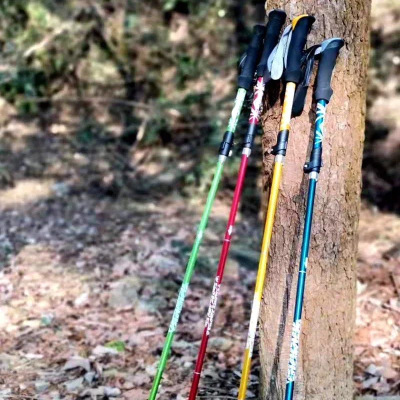 Super Light Telescopic Trekking Poles Portable Outdoor Hiking Trail Sticks Nordic Walking Sticks  Easy to Fold Alpenstock thumbnail 6