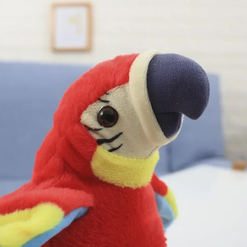 Talking Macaw Parrot Repeat What You Say Stuffed Animal Plush Toy Electronic Record Animated Bird Speaking Parrot Pet Plush Toys thumbnail 3