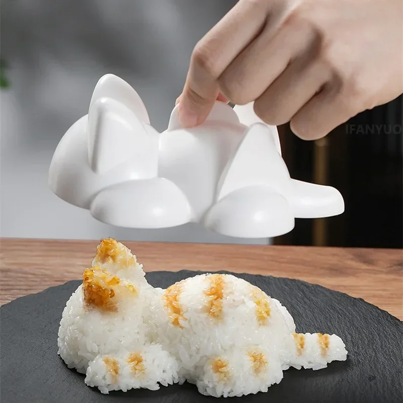 1PC Cute Cartoon Cat Mold DIY Rice Ball Sushi Molds Kids Rice Mashed Potato Pumpkin Mash Baking Supplies Kitchen Accessorie thumbnail 6