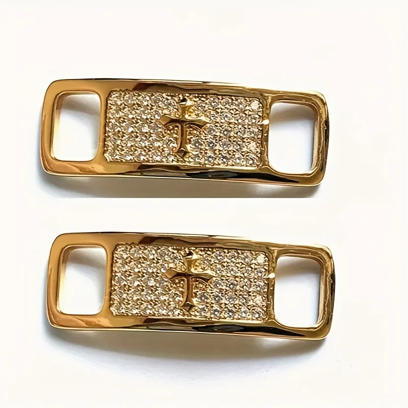 2pcs Chic Alloy Shoelace Buckles - Fashionable DIY Accessories for Boots & Jewelry, Shoelaces thumbnail 3