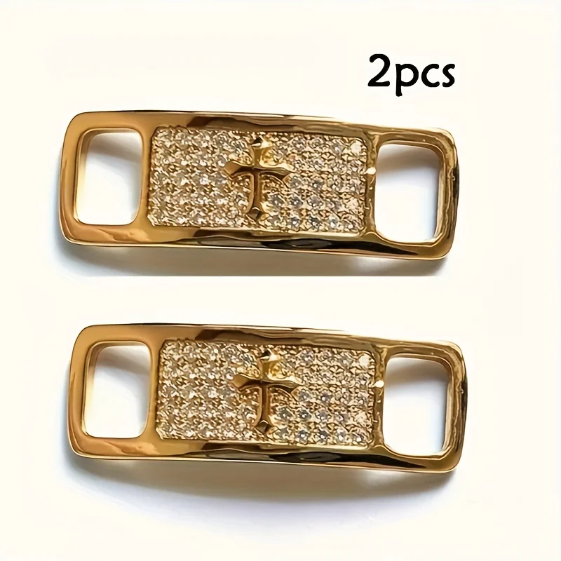2pcs Chic Alloy Shoelace Buckles - Fashionable DIY Accessories for Boots & Jewelry, Shoelaces thumbnail 5