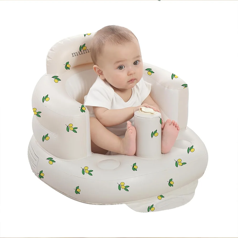1PCS Inflatable Baby Bathtub / Baby Inflatable Chair, Toddler Bathing Tub with Air Pump Back Support Portable Seat thumbnail 6