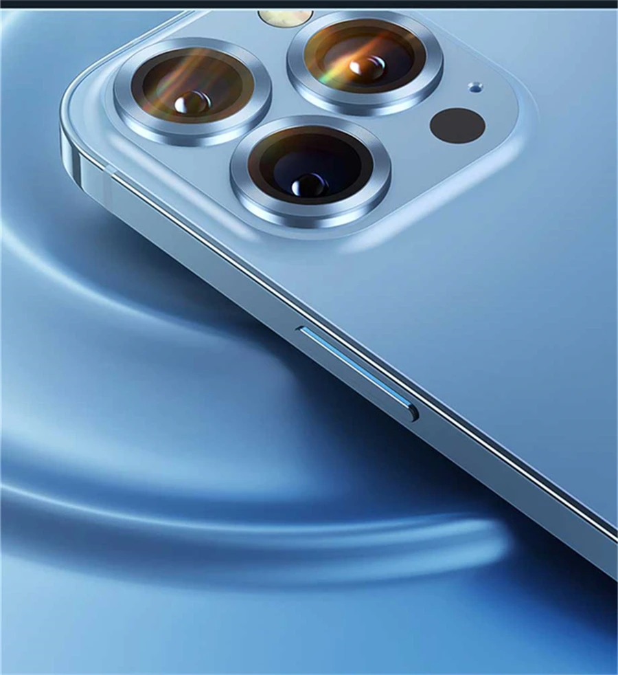 Original Titanium Color Camera Protector For iPhone 16 Pro Max 15 14 13 12 Mini Pro Max Metal Ring Tempered Glass Lens Cover Cap thumbnail 2
