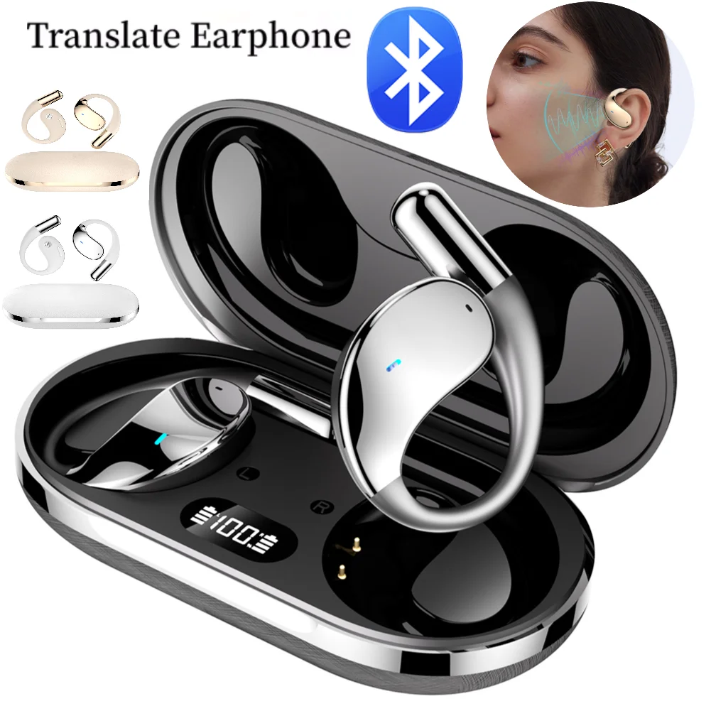 Translator Earbuds YYK-Q39 3-in-1 Bluetooth 5.4 AI Translation Earphone Real-Time Translator Ear Hook Noise Cancelling Earphone thumbnail 5