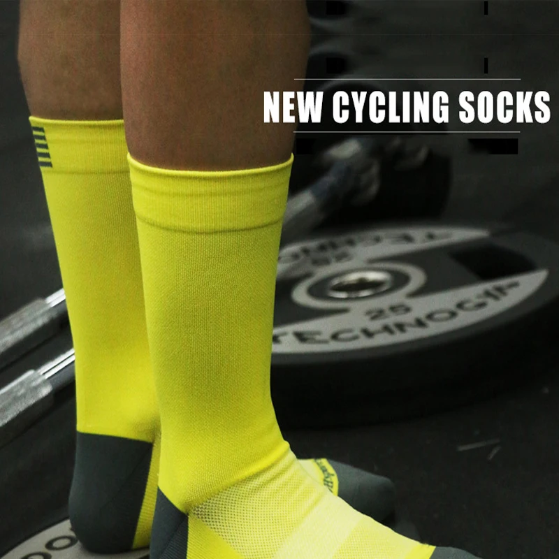 4 Pairs Cycling Socks Men Road Bicycle Socks High Quality Professional Competition Sport Riding Soccer Mesh Breathable Bike Sock thumbnail 6