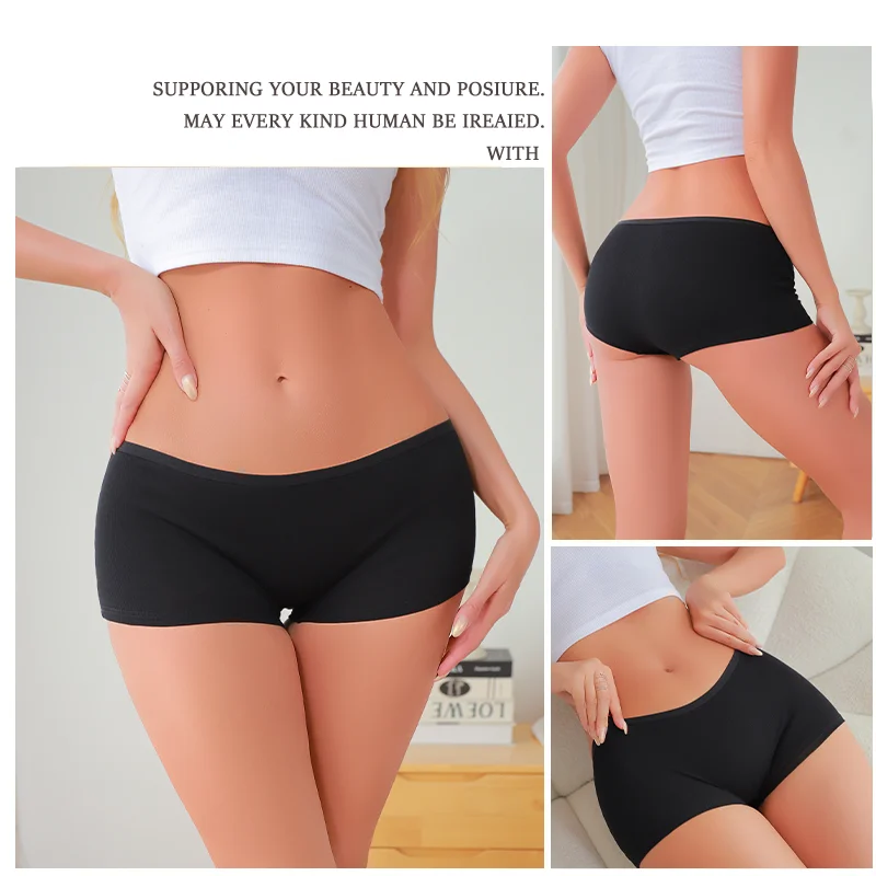 Women's Seamless Panties Sports Boxers Underwear Female Solid Color Comfortable Briefs Cozy Lingerie Intimate Underpants S-XL thumbnail 2