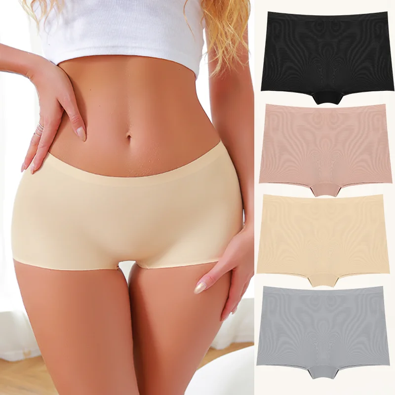 Women's Seamless Panties Sports Boxers Underwear Female Solid Color Comfortable Briefs Cozy Lingerie Intimate Underpants S-XL thumbnail 3