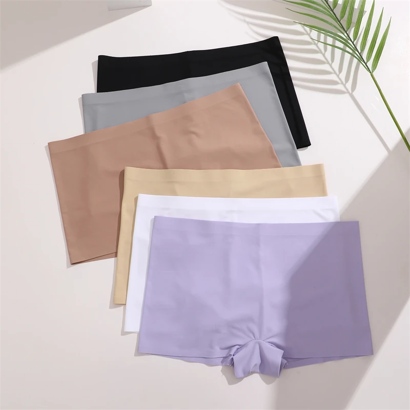 Women's Seamless Panties Sports Boxers Underwear Female Solid Color Comfortable Briefs Cozy Lingerie Intimate Underpants S-XL thumbnail 5
