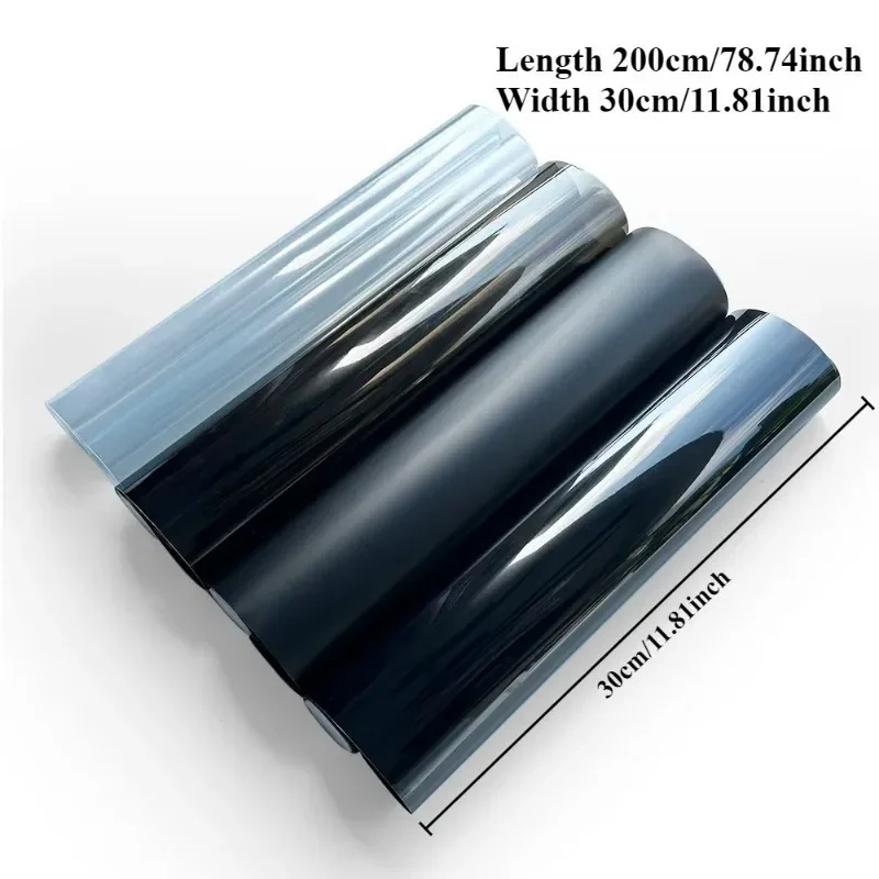 1pc 30*200CM Car Tail Light Color Changing Film,Car Headlight Custom Color Changing Film,Universal For Cars thumbnail 3