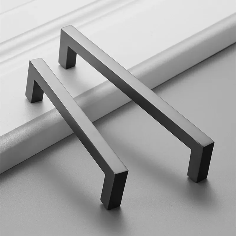Modern Cabinet Handles Kitchen Door Handles Drawer Knobs Aluminum Alloy Wardrobe Door Handles Brushed Modern Style Hardware thumbnail 2