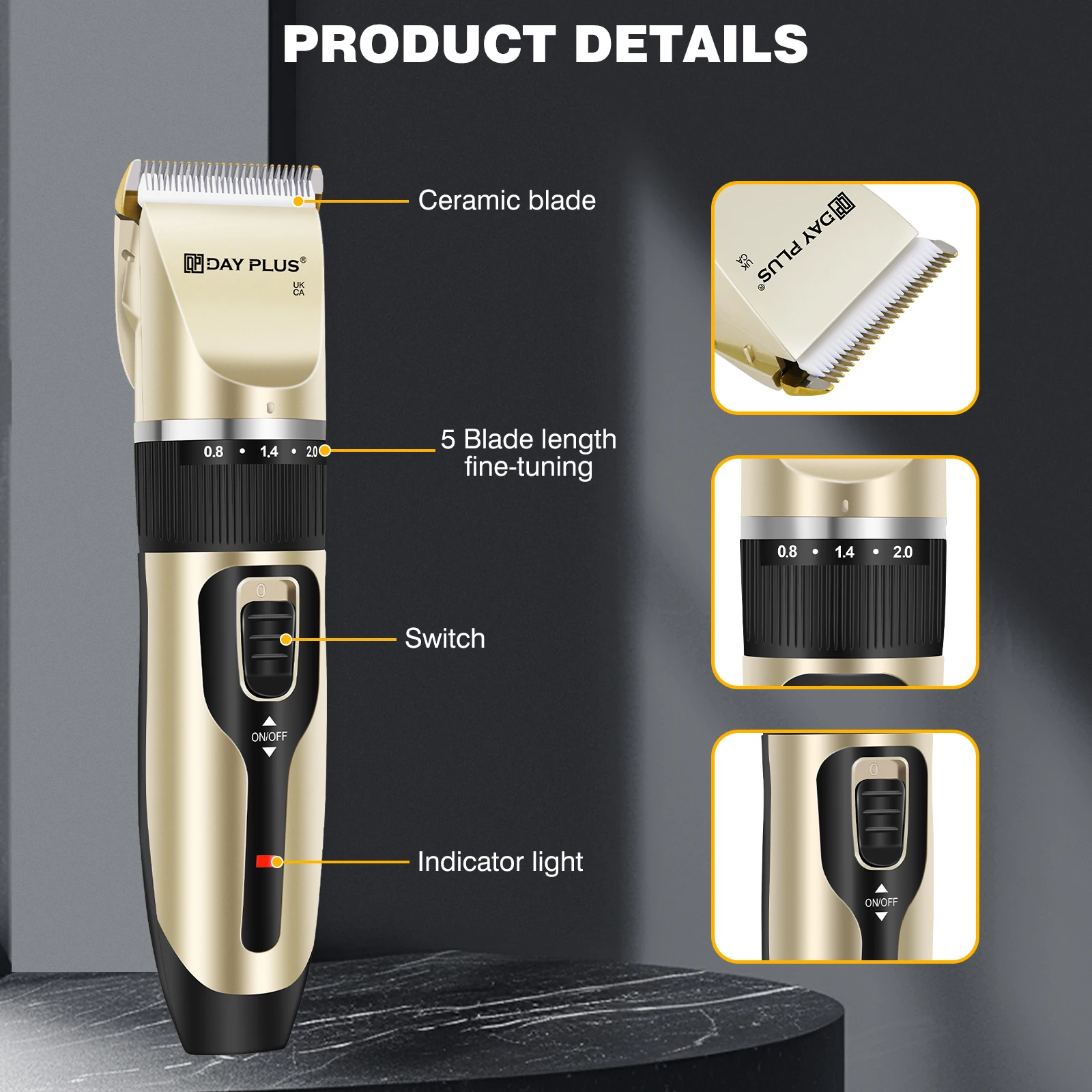 Pet hair trimmer Home Use Pet hair trimmer Professional Pet hair trimmer groomers Safe Pet hair trimmer Electric Dog Clippers thumbnail 2
