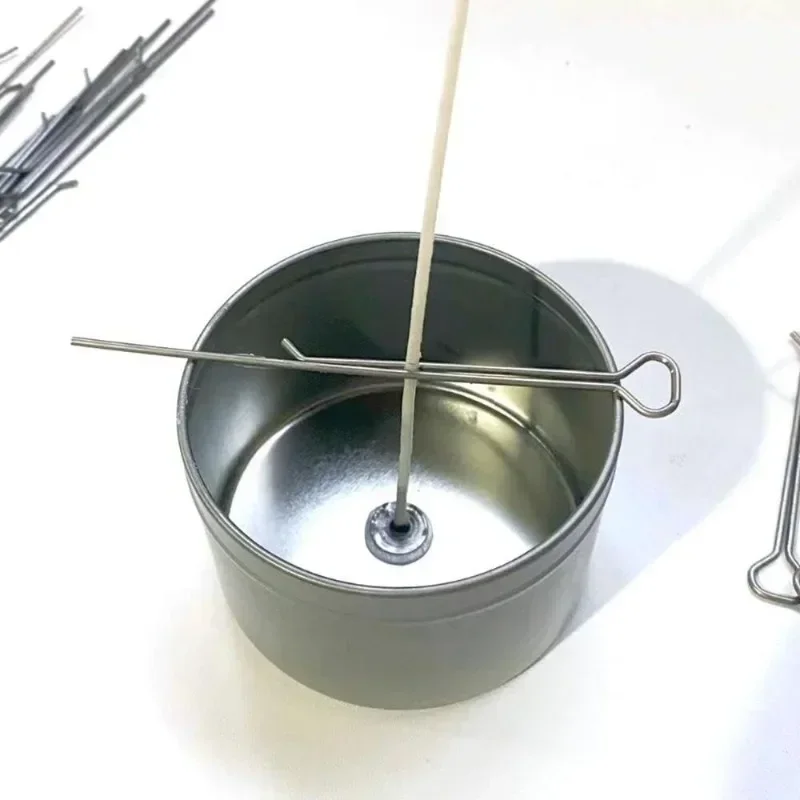 5/50pcs Candle Wick Holders Candle Wick Fixer Cotton Wick Fixed Iron Clip Stabiliser DIY Candles Making Device Tool Accessories thumbnail 2