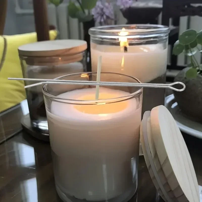 5/50pcs Candle Wick Holders Candle Wick Fixer Cotton Wick Fixed Iron Clip Stabiliser DIY Candles Making Device Tool Accessories thumbnail 3