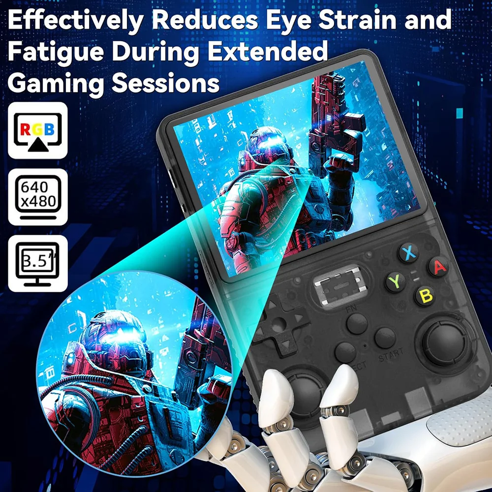 R36S Retro Video Game Console 3.5 Inch IPS Screen Linux System Handheld Game Consola Open Source Portable Game Player Boys Gift thumbnail 3