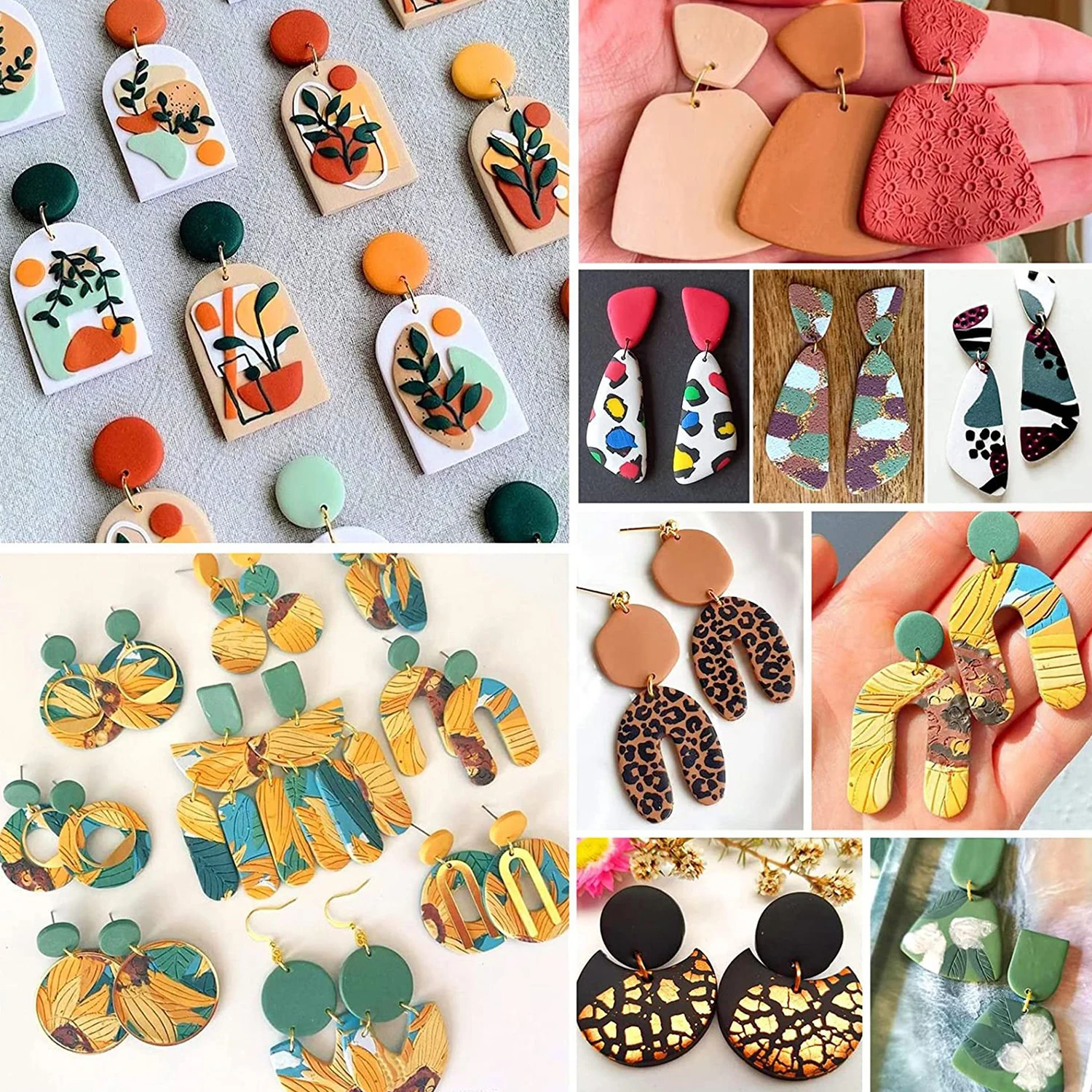 18 DIY soft clay earring making molds, hand-made clay knives, 18 different shapes of DIY molds, are the best choice for gifts thumbnail 4