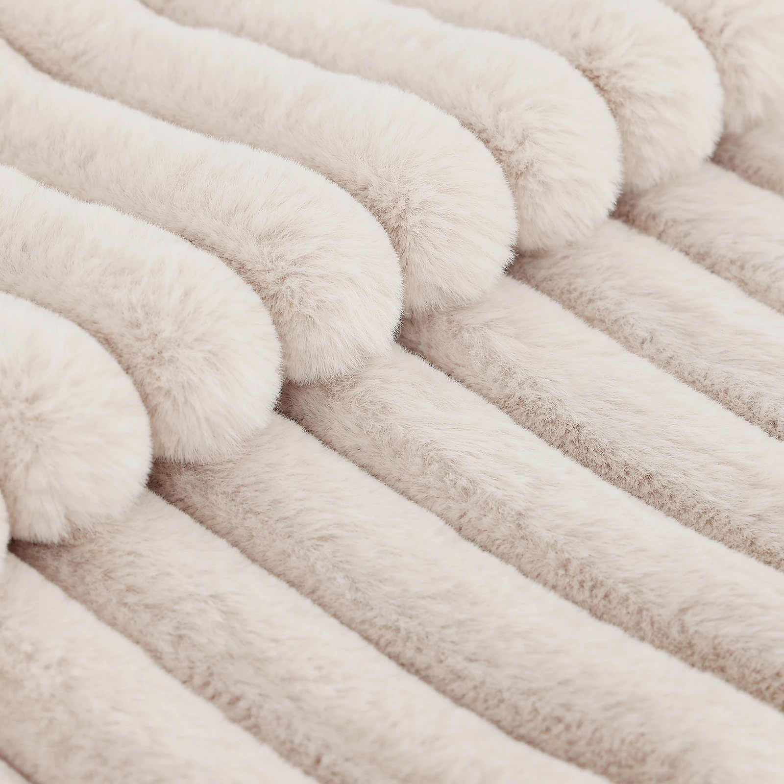 HAPIHAPPY New Winter Plush Pillow Covers Sofa Furry Goose Down Throw Pillow Covers 18X18 Set of 2 Home Faux Fur Pillow Covers thumbnail 4