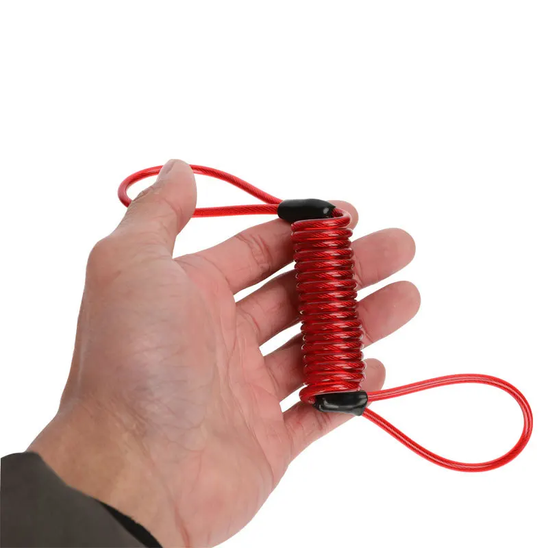 Safety Disc Brake Helmet Wire Bicycle Lock Rope Anti-theft Security Reminder Motorcycle Alarm Bold Spring Cable thumbnail 4