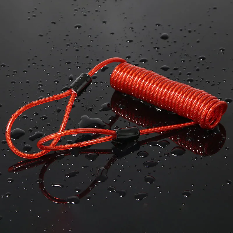 Safety Disc Brake Helmet Wire Bicycle Lock Rope Anti-theft Security Reminder Motorcycle Alarm Bold Spring Cable thumbnail 5