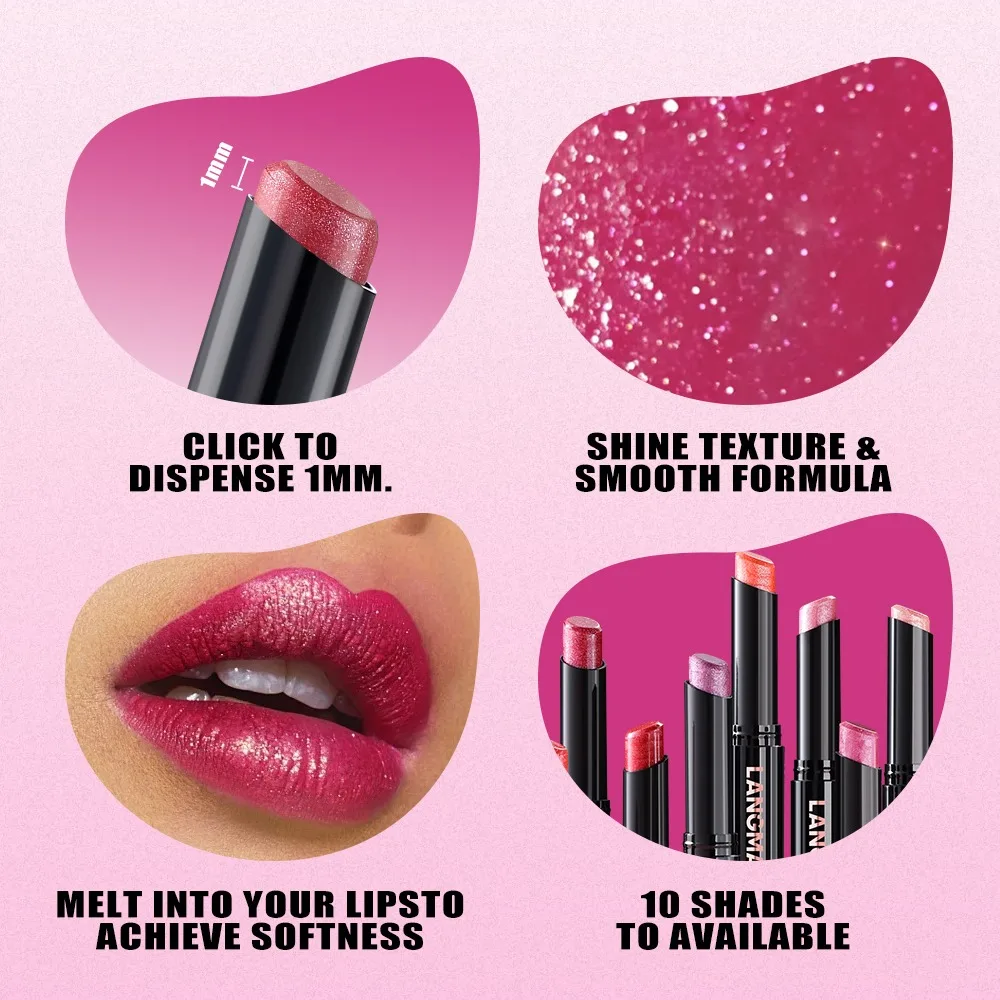 Diamond Pearlescent Lipstick Waterproof Long Lasting Non-stick Cup Matte Velvet Shiny Lipsticks Red Sexy Lips Makeup Cosmetics thumbnail 4