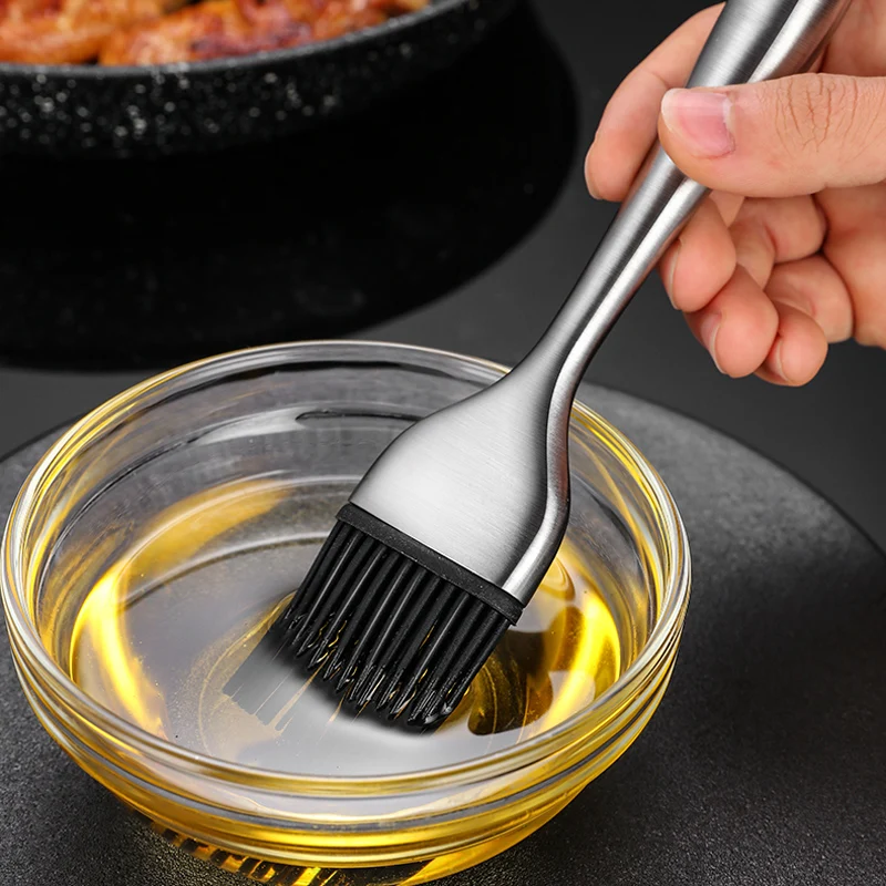 Kitchen Oil Brush Silicone Pastry Brush BBQ Grill Oil Sauce Butter Basting Brush Barbecue Cooking Brush Kitchen BBQ Accessories thumbnail 3