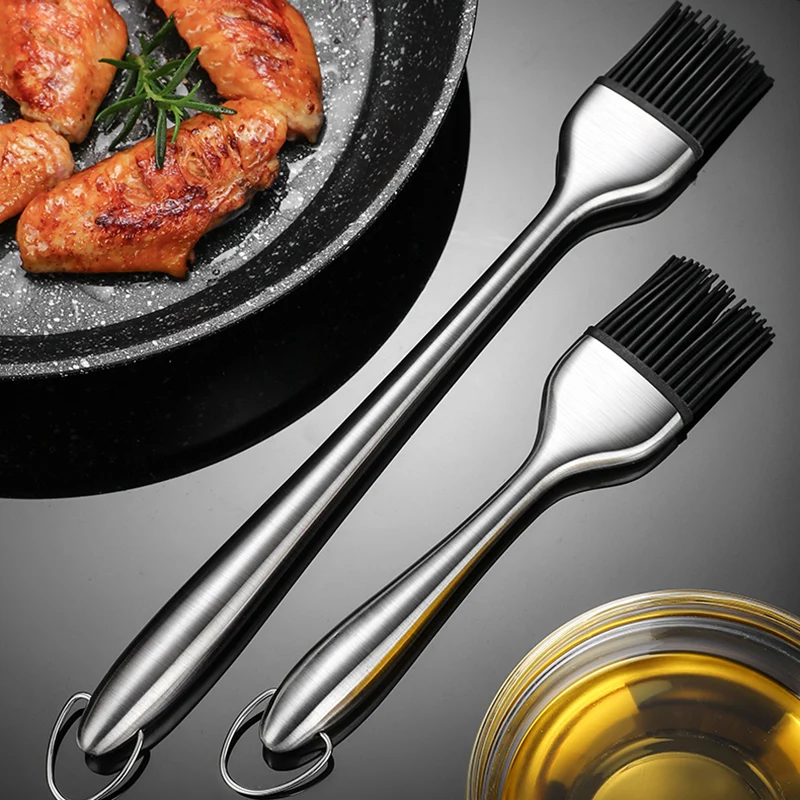 Kitchen Oil Brush Silicone Pastry Brush BBQ Grill Oil Sauce Butter Basting Brush Barbecue Cooking Brush Kitchen BBQ Accessories thumbnail 2