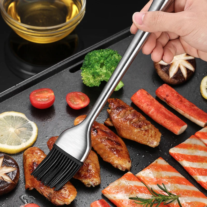 Kitchen Oil Brush Silicone Pastry Brush BBQ Grill Oil Sauce Butter Basting Brush Barbecue Cooking Brush Kitchen BBQ Accessories thumbnail 4