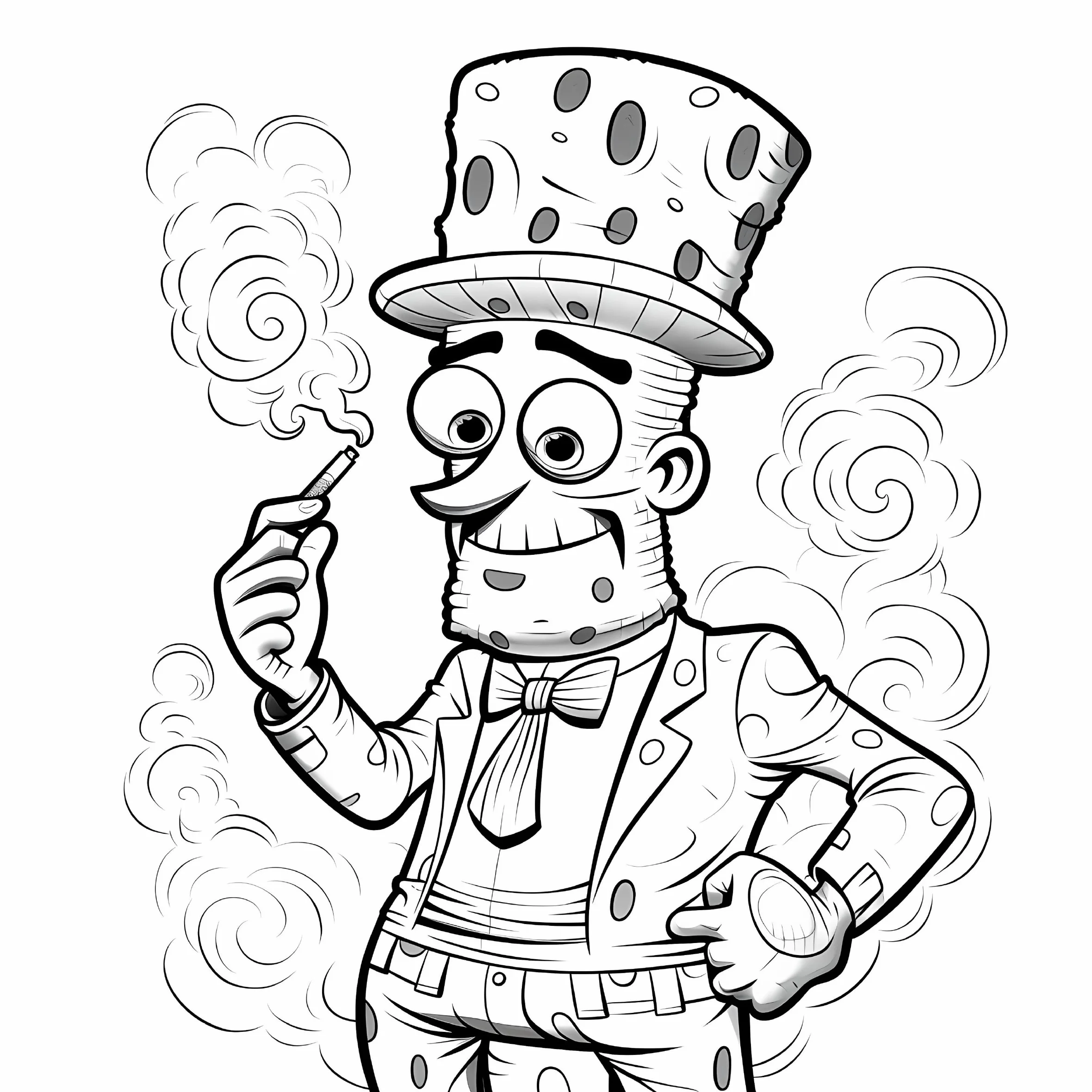 Adult Picture Book: Coloring Book Vibrant Cartoon Characters Thick Paper for Multi-Colored Pencil Art Ideal Gift for Parties thumbnail 5