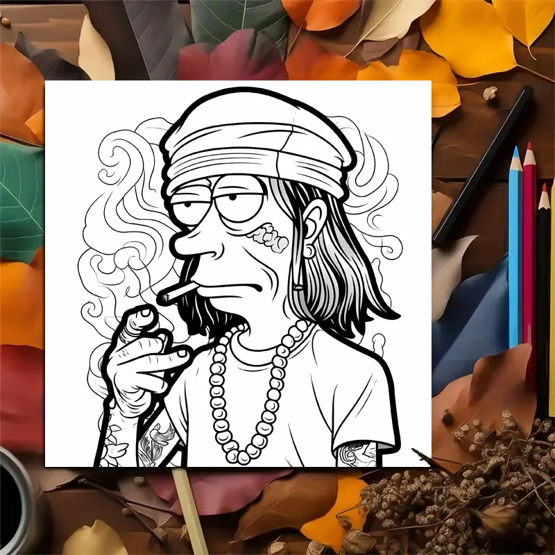Adult Picture Book: Coloring Book Vibrant Cartoon Characters Thick Paper for Multi-Colored Pencil Art Ideal Gift for Parties thumbnail 3