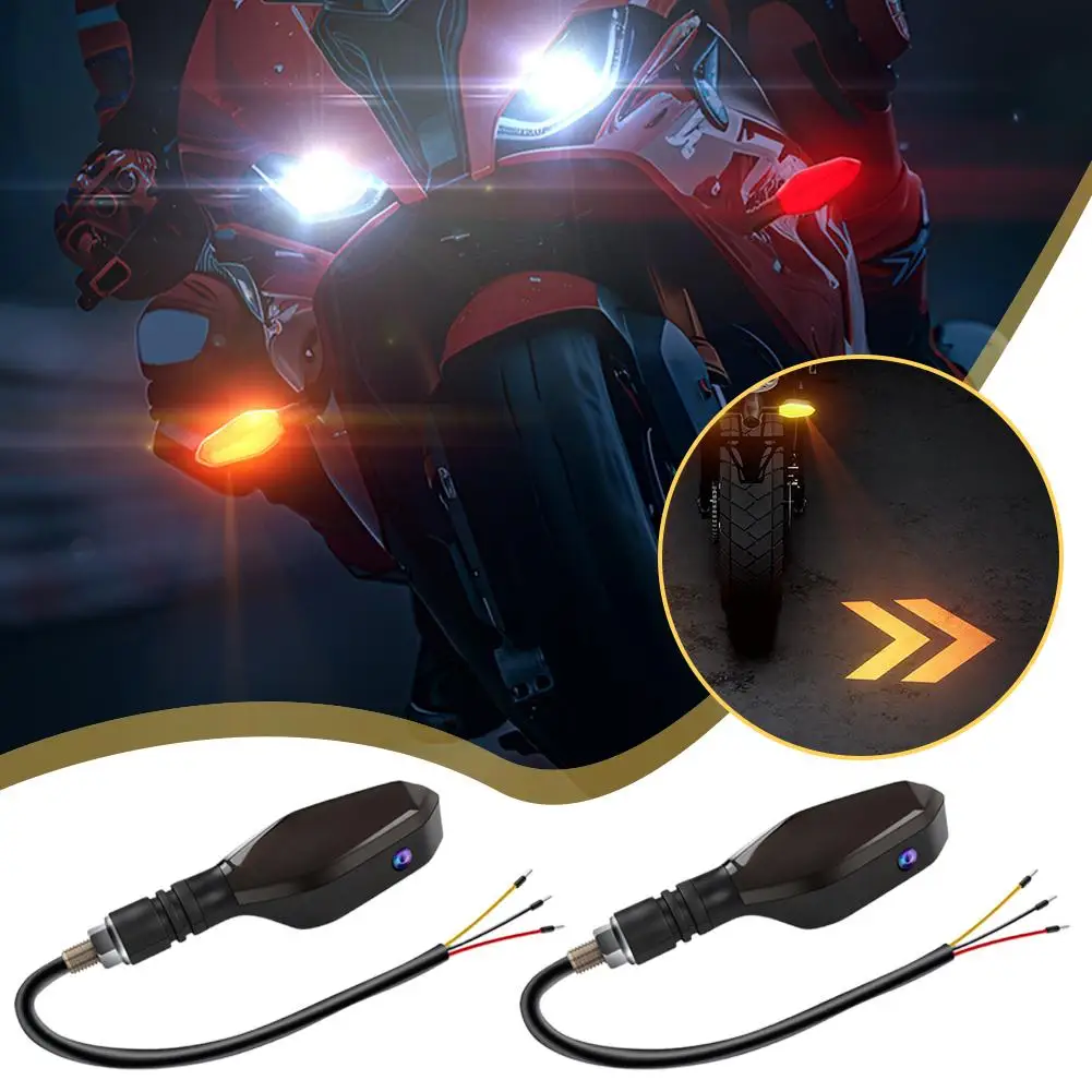 Motorcycle Projection Turn Signal Electric Vehicle Colorful Atmosphere LED Atmosphere Turn Signal High Brightness Warning Light thumbnail 3
